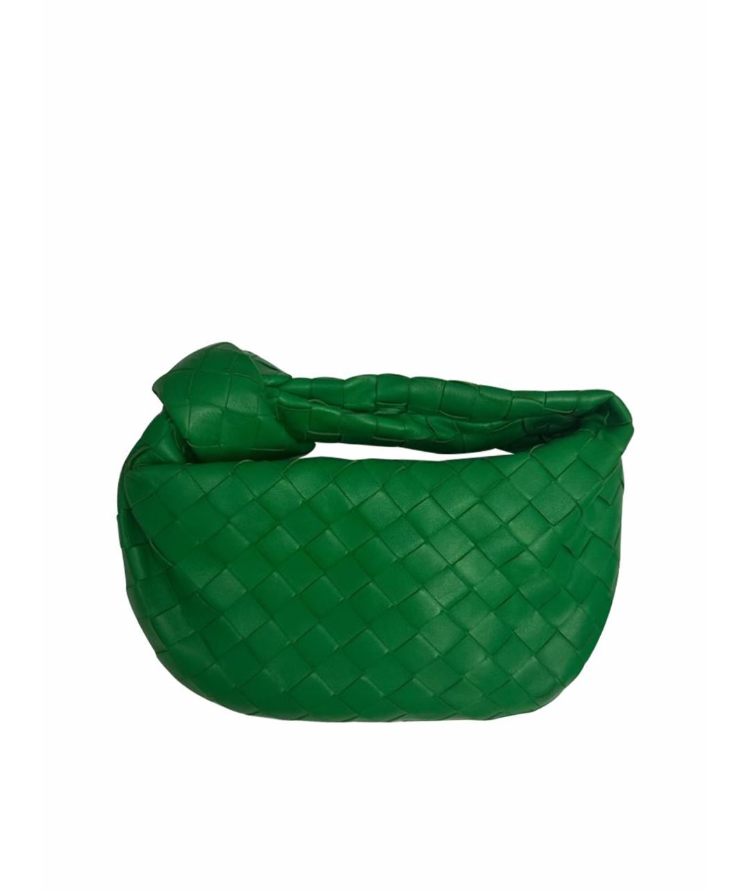 BOTTEGA VENETA Зеленая кожаная сумка с короткими ручками, фото 1