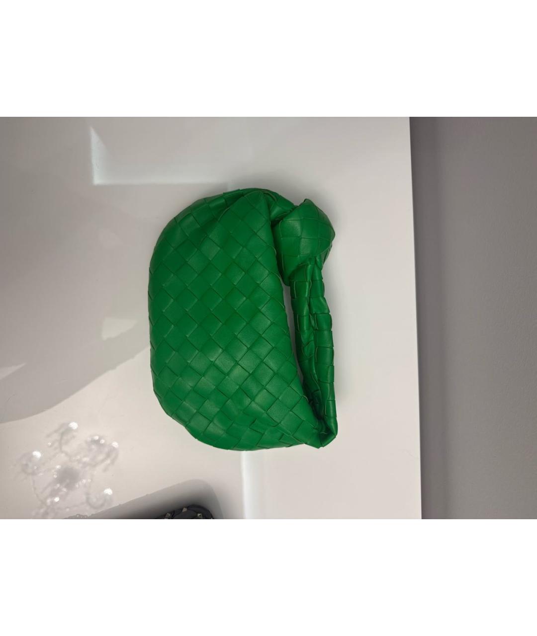 BOTTEGA VENETA Зеленая кожаная сумка с короткими ручками, фото 8