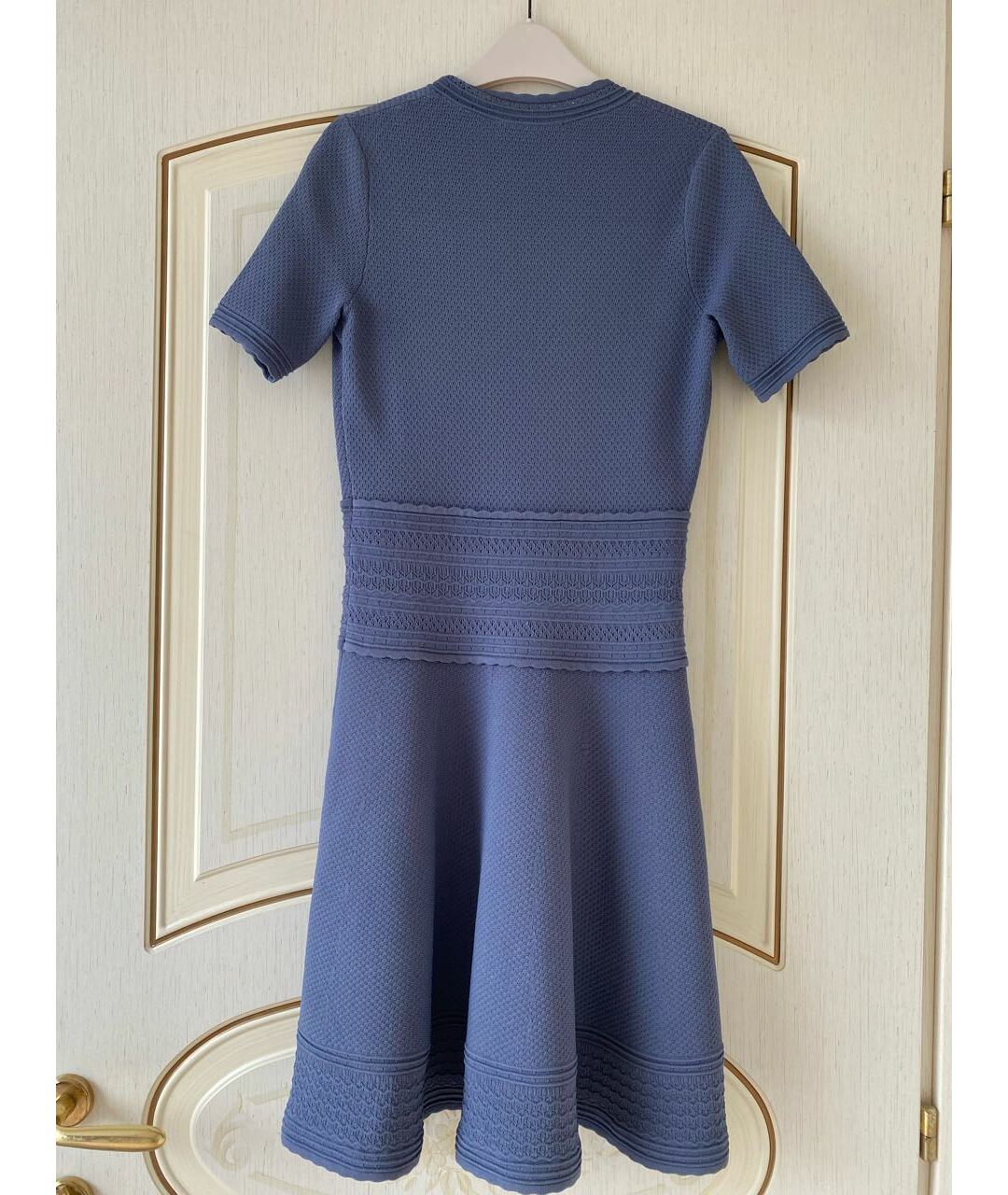 SANDRO Синее вискозное коктейльное платье, фото 2