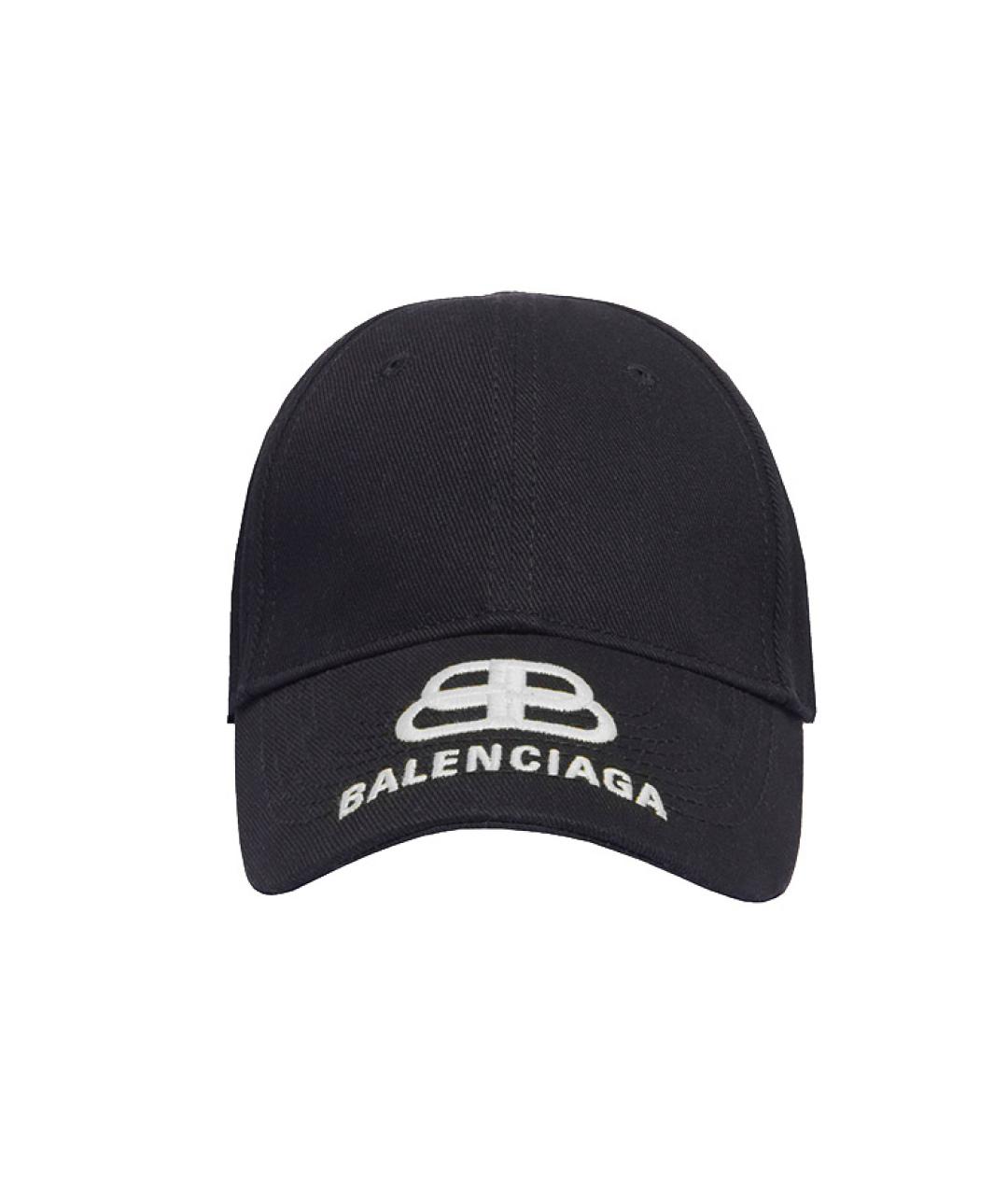 BALENCIAGA Черная хлопковая кепка, фото 1