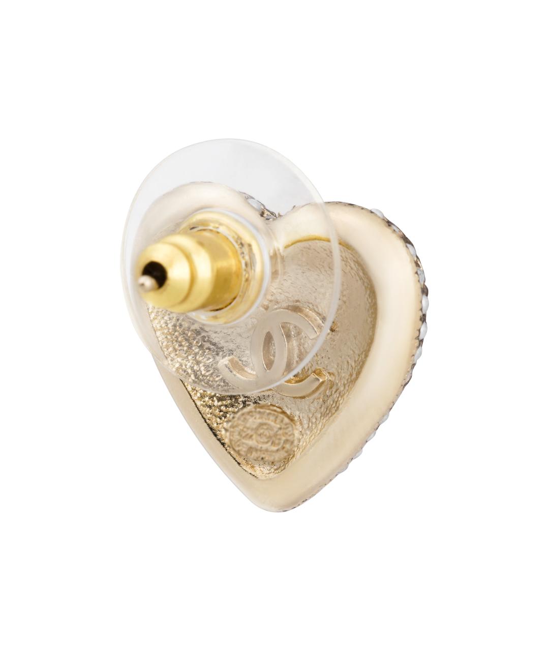 CHANEL Золотые металлические серьги, фото 3