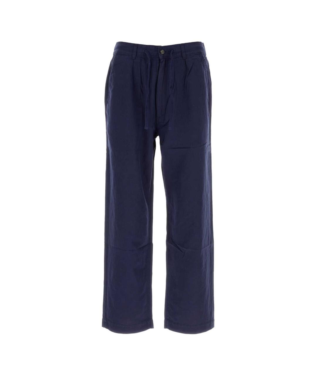 POLO RALPH LAUREN Синие льняные повседневные брюки, фото 1