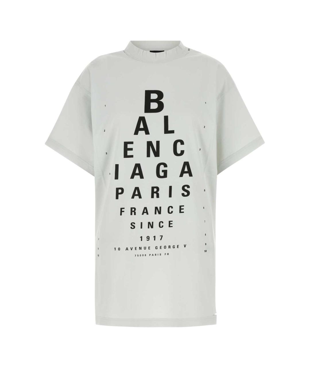 BALENCIAGA Белая хлопковая футболка, фото 1