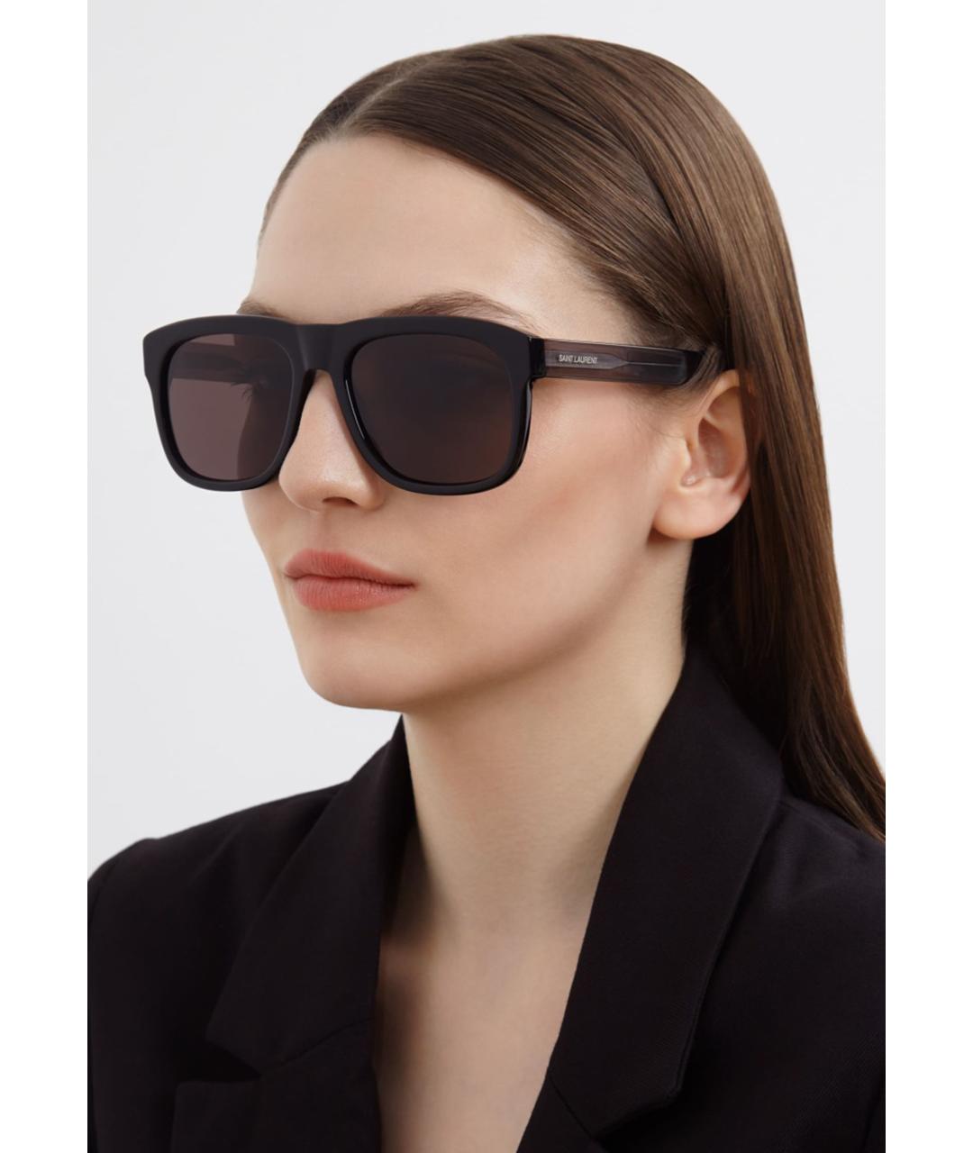 SAINT LAURENT Черные солнцезащитные очки, фото 4