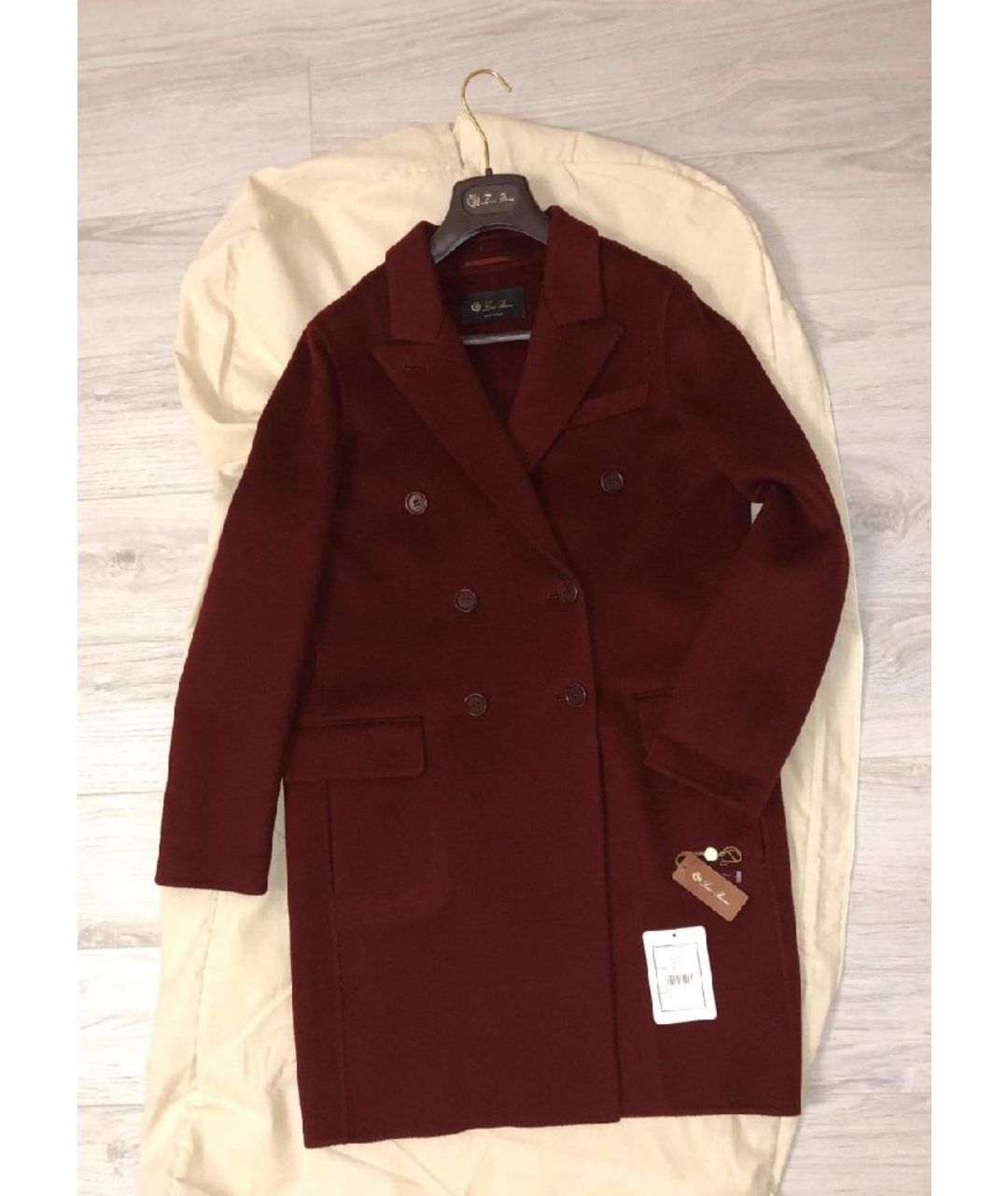LORO PIANA Бордовое кашемировое пальто, фото 4