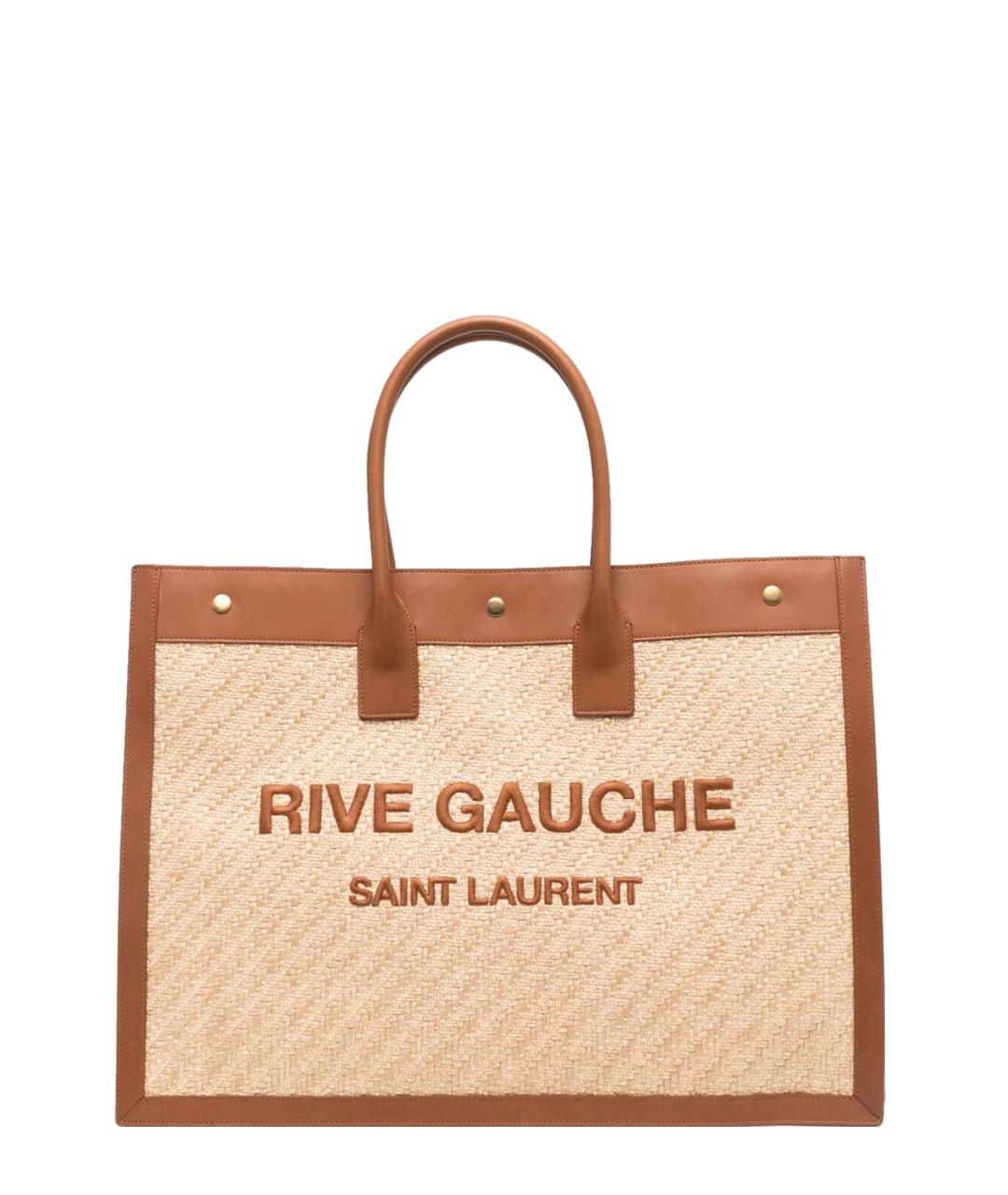 SAINT LAURENT Бежевая сумка тоут, фото 1