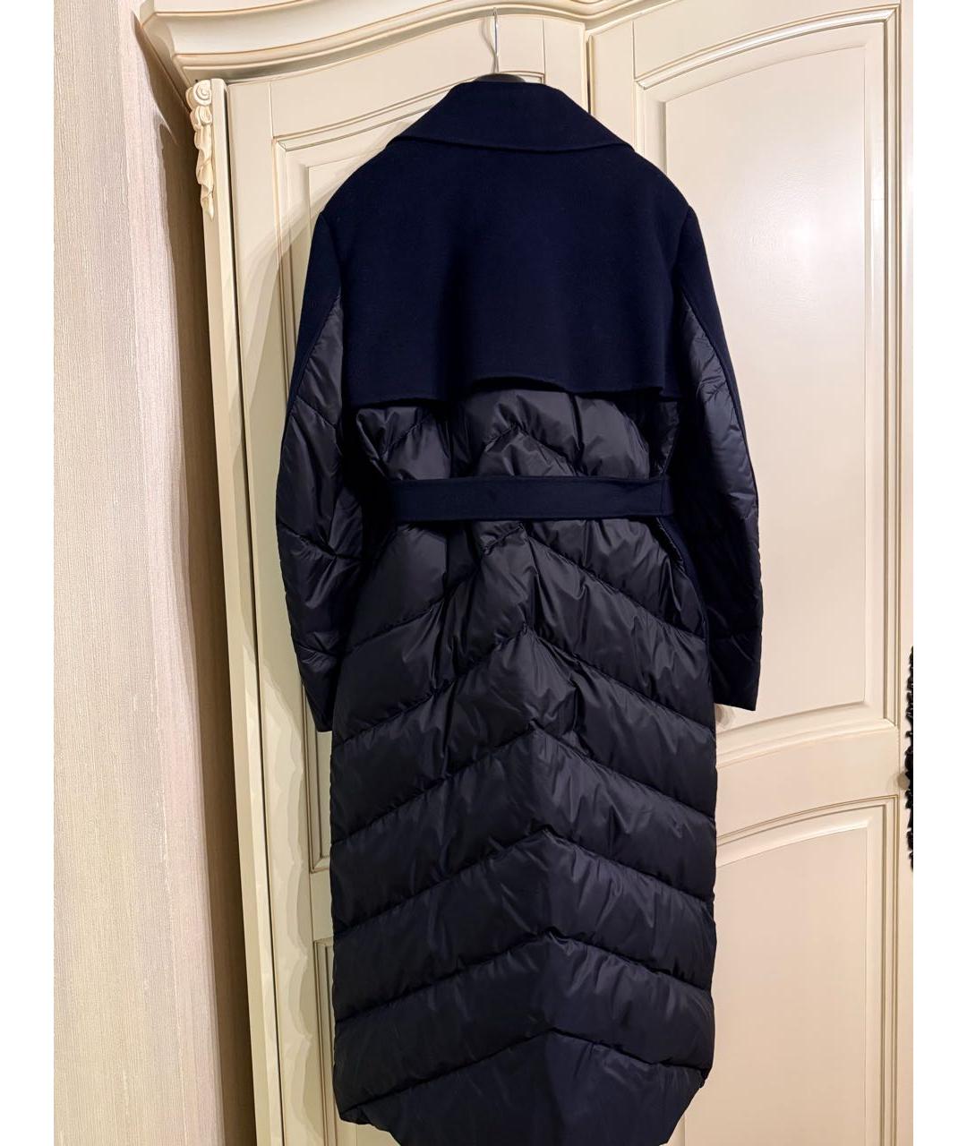 MAX MARA Темно-синее шерстяное пальто, фото 2