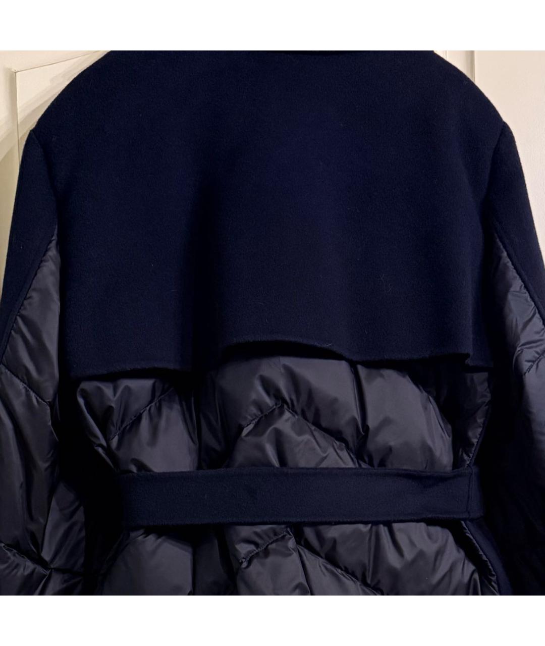 MAX MARA Темно-синее шерстяное пальто, фото 4