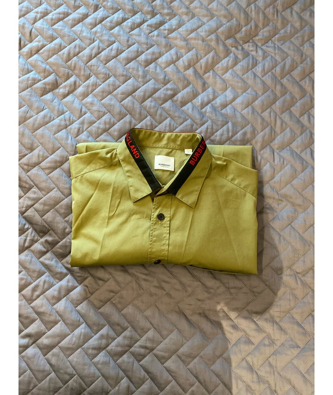BURBERRY Хаки хлопковая кэжуал рубашка, фото 7