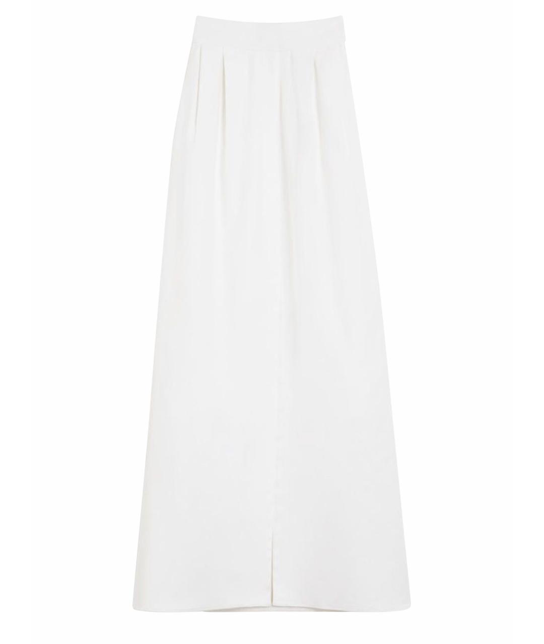 MAX MARA Белая хлопковая юбка макси, фото 1