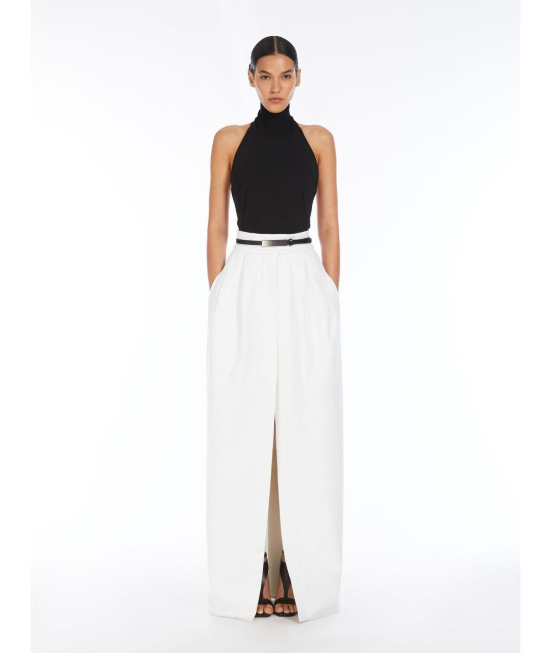 MAX MARA Белая хлопковая юбка макси, фото 5