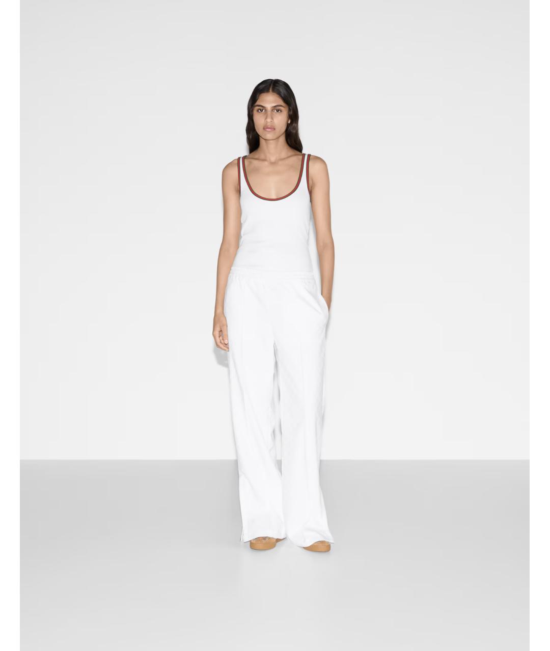 GUCCI Белые прямые брюки, фото 2