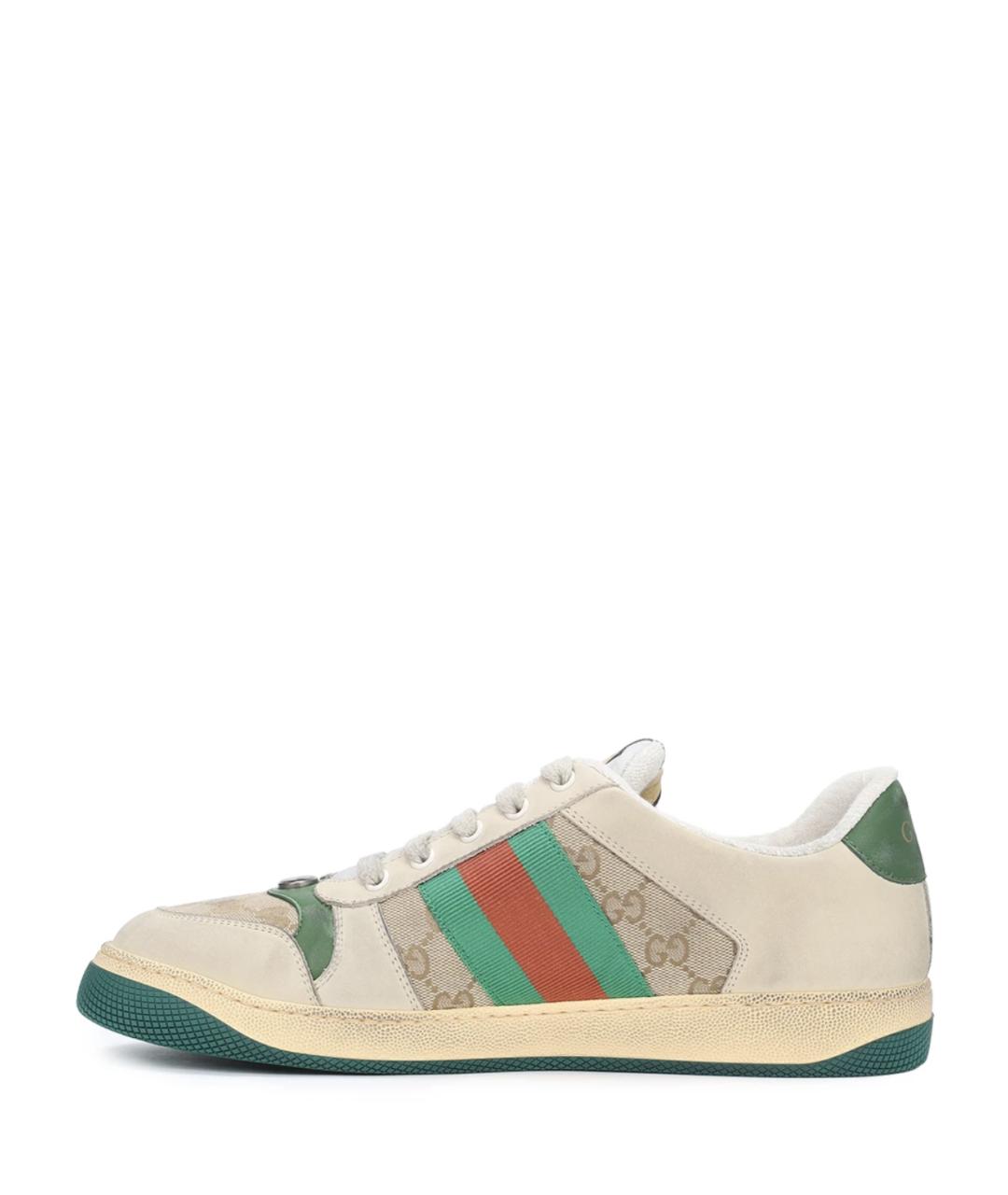 GUCCI Бежевые низкие кроссовки / кеды, фото 3
