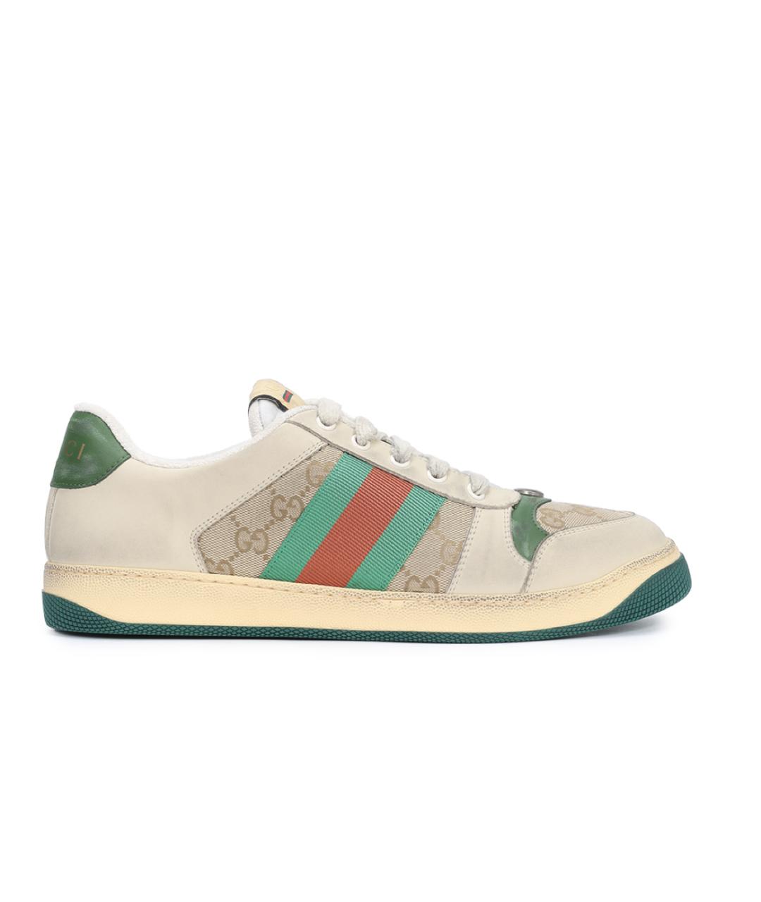 GUCCI Бежевые низкие кроссовки / кеды, фото 1