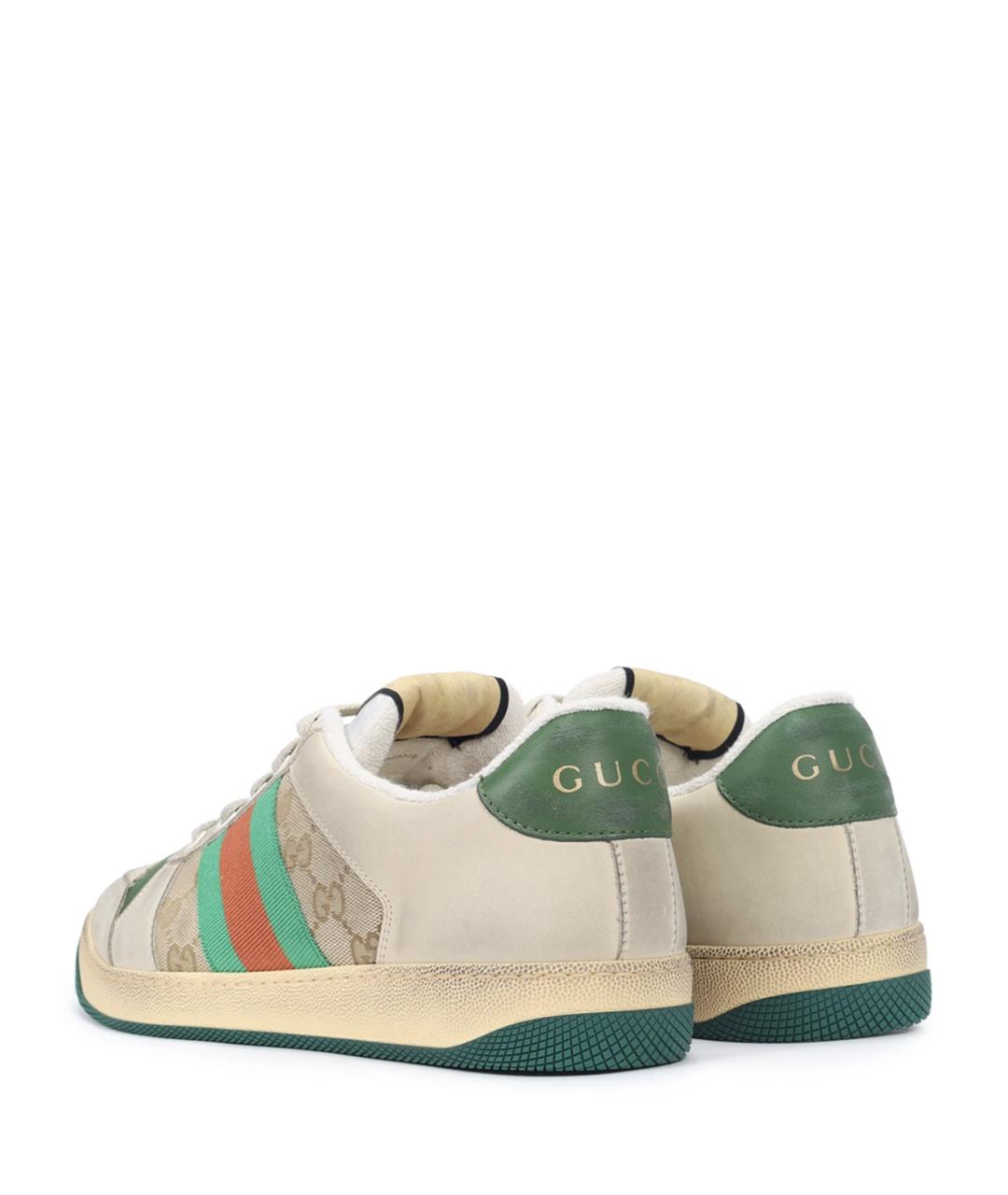 GUCCI Бежевые низкие кроссовки / кеды, фото 4