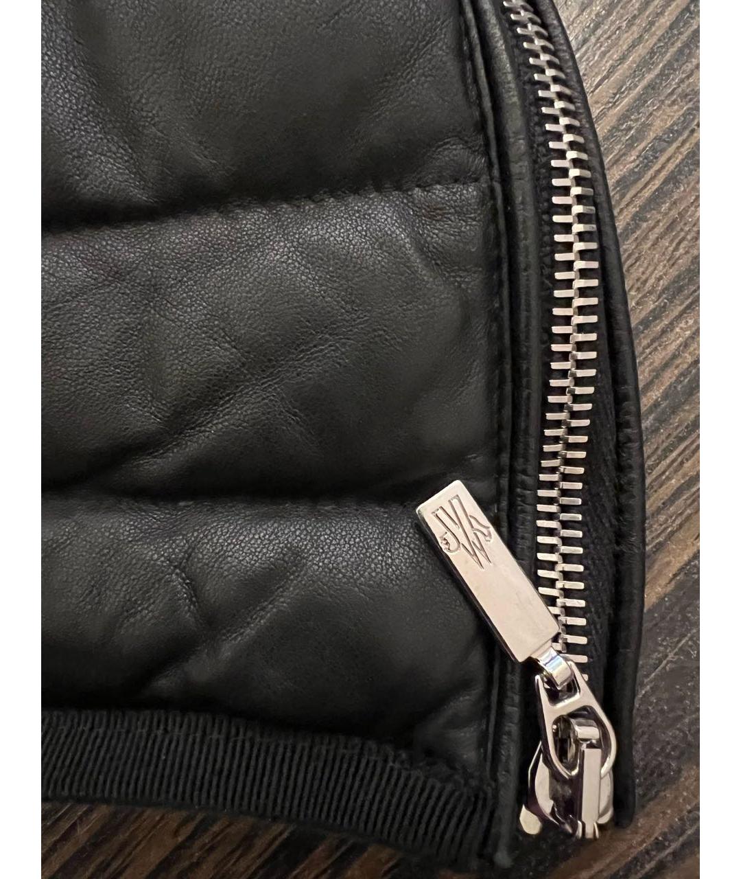 MONCLER Черная кожаная куртка, фото 4