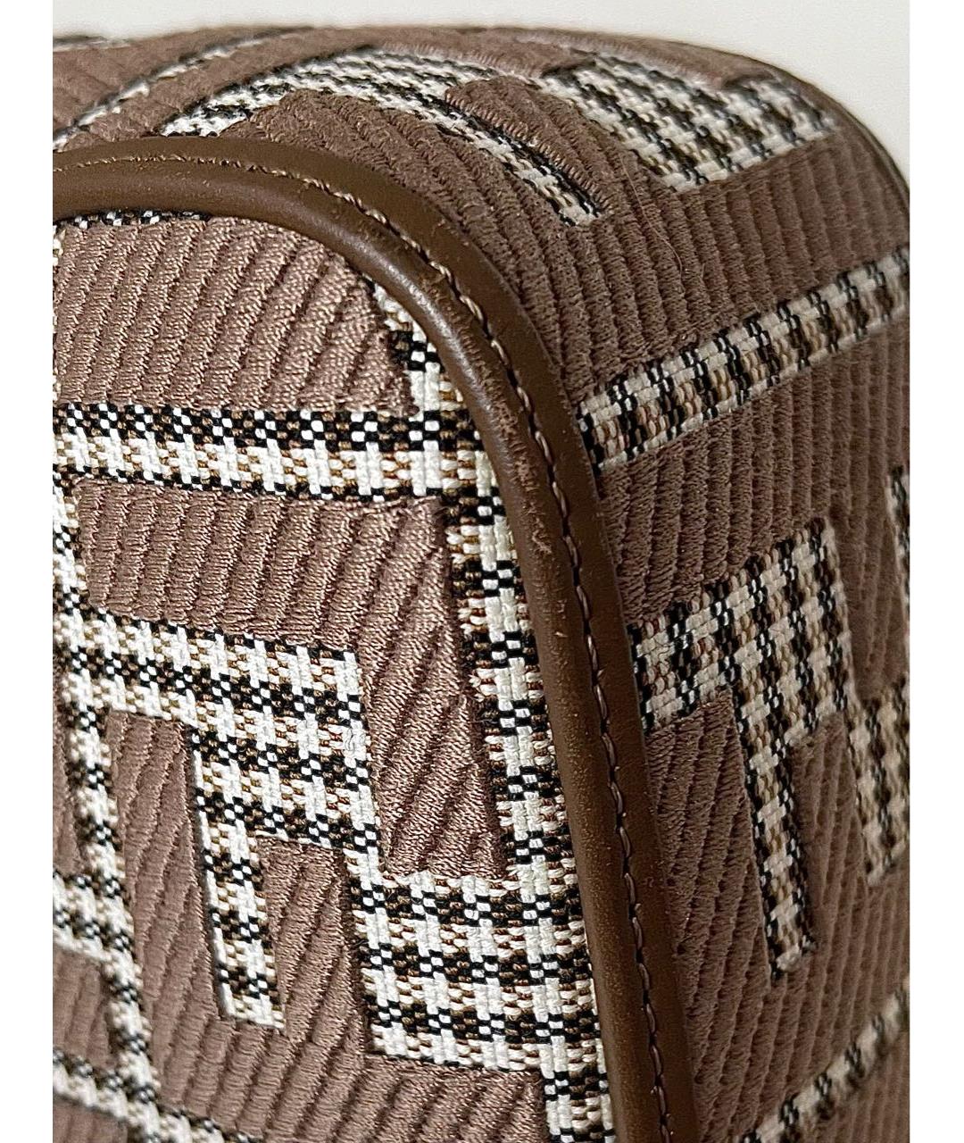 FENDI Коричневая тканевая сумка через плечо, фото 8