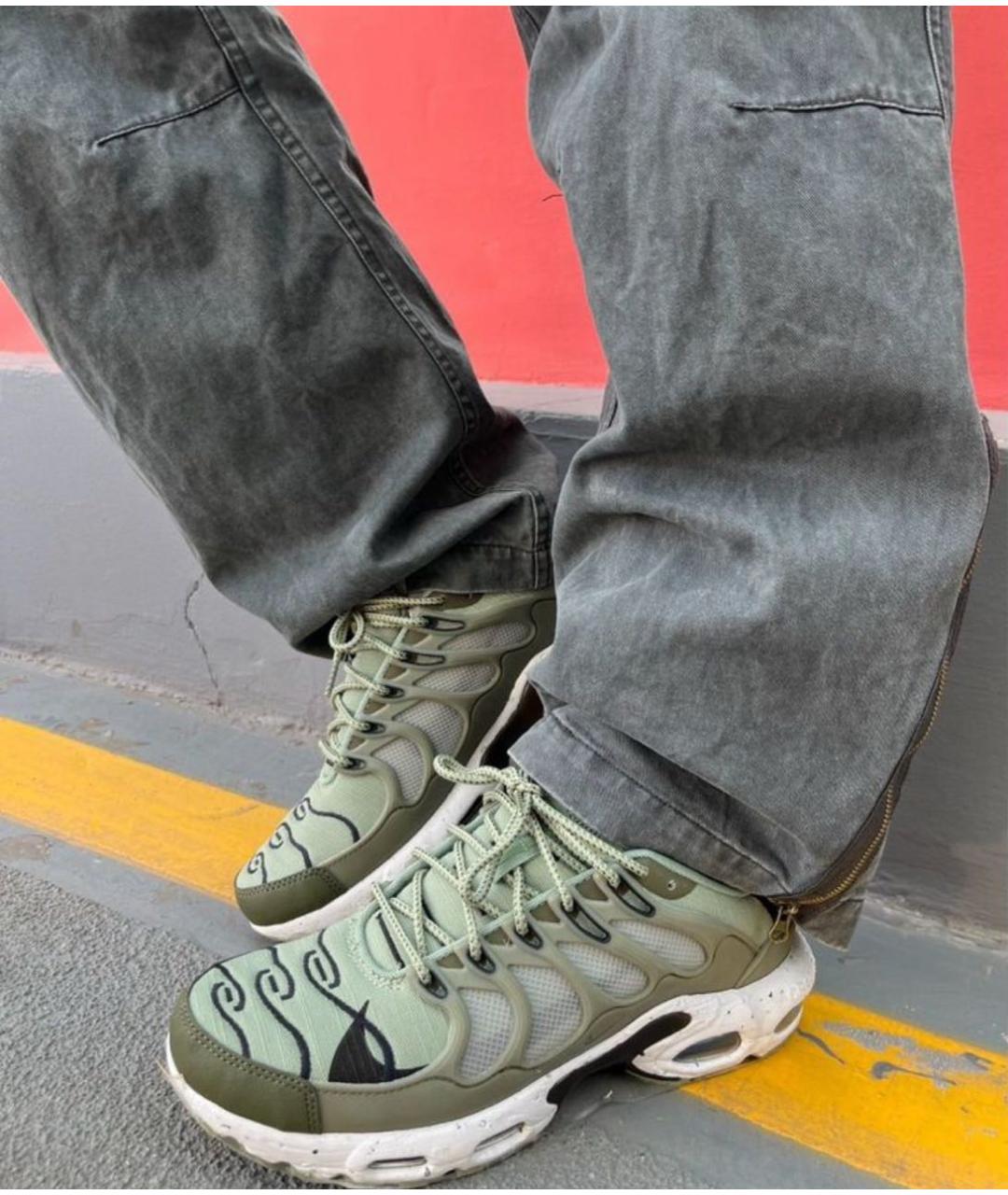 NIKE Зеленые низкие кроссовки / кеды, фото 8