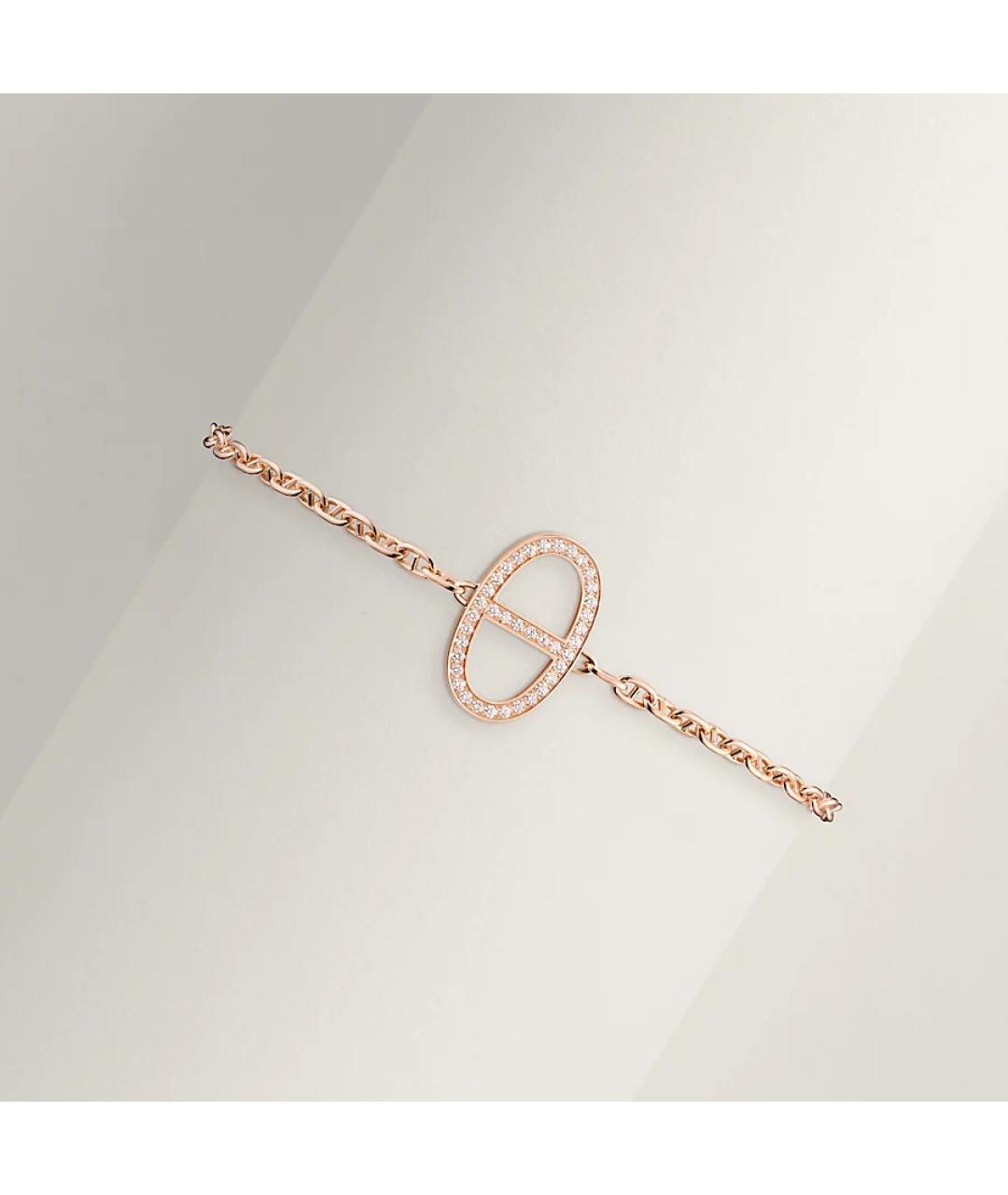HERMES Золотой браслет из розового золота, фото 6