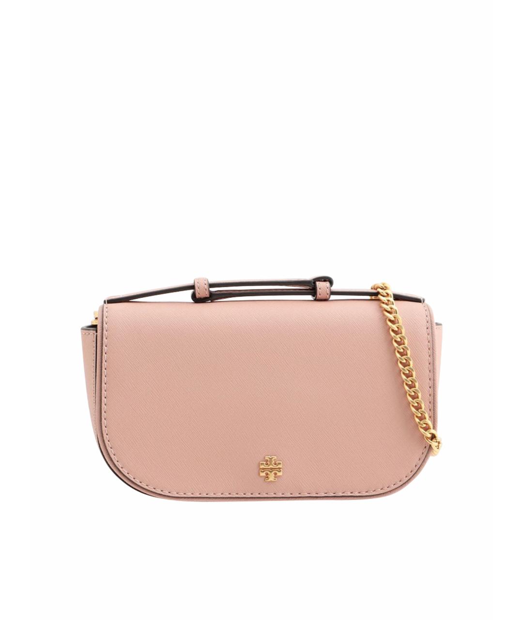 TORY BURCH Коралловая кожаная сумка через плечо, фото 1