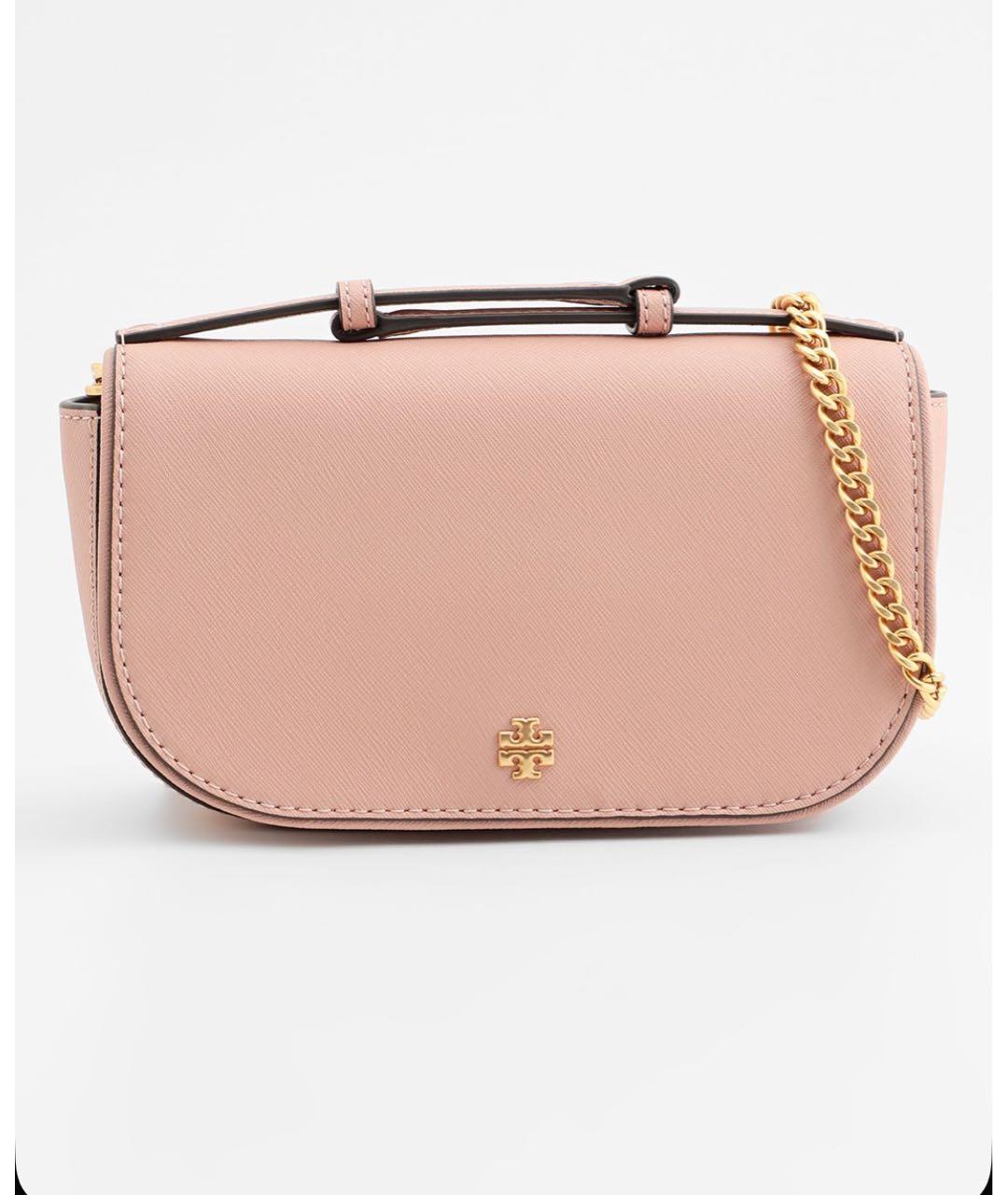 TORY BURCH Коралловая кожаная сумка через плечо, фото 3