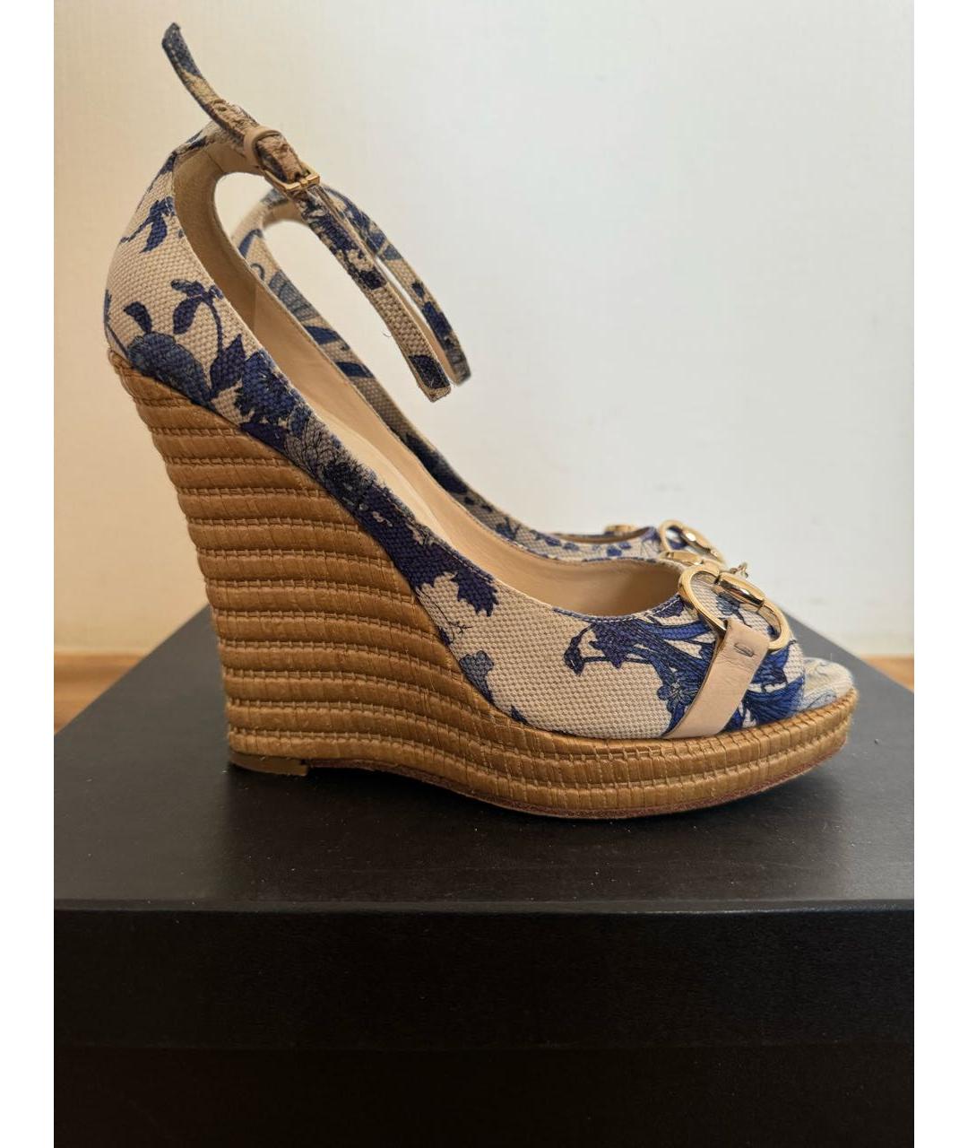 GUCCI Мульти текстильные босоножки, фото 5