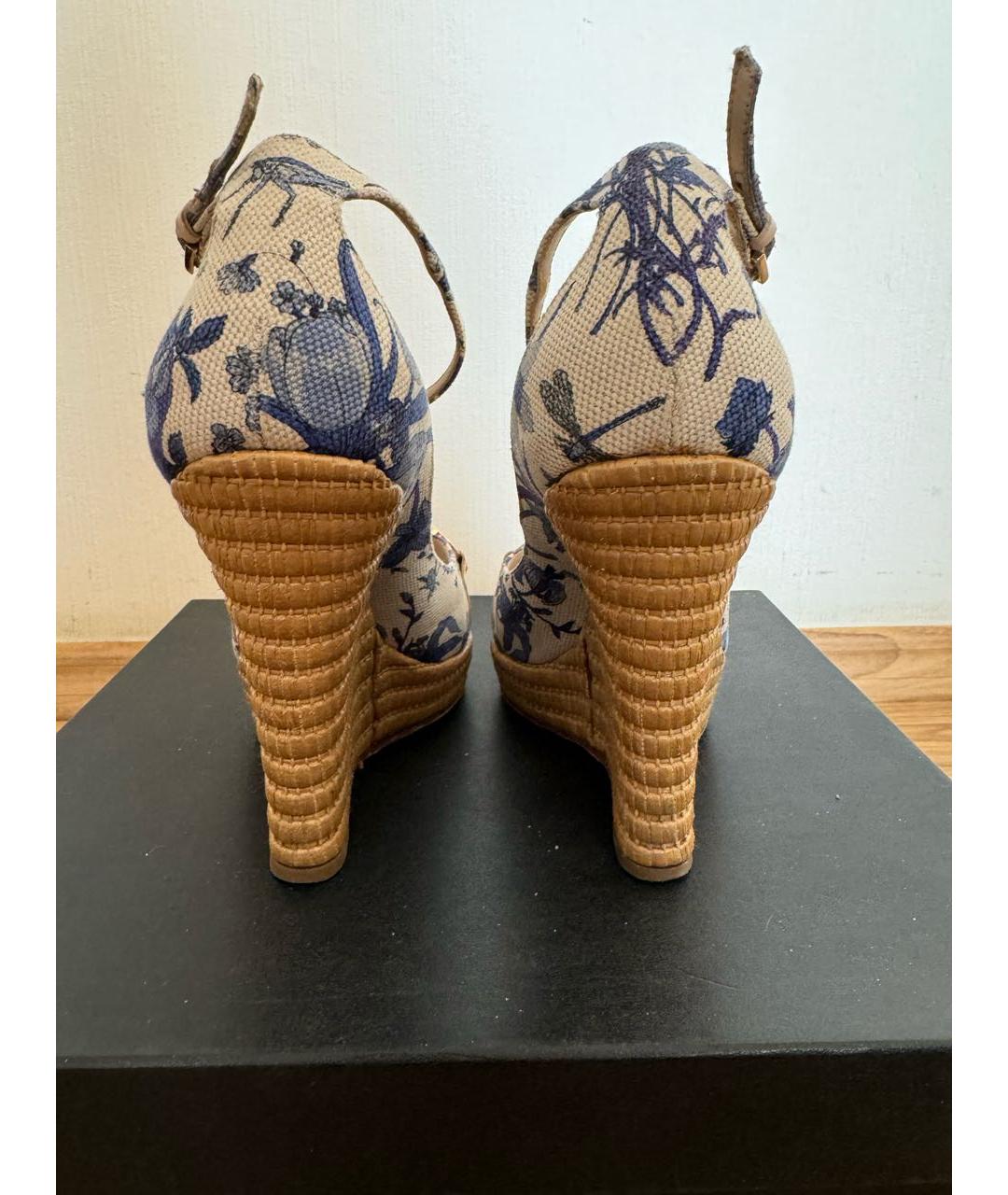 GUCCI Мульти текстильные босоножки, фото 3