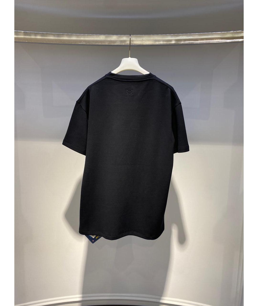 LOEWE Черная хлопковая футболка, фото 3