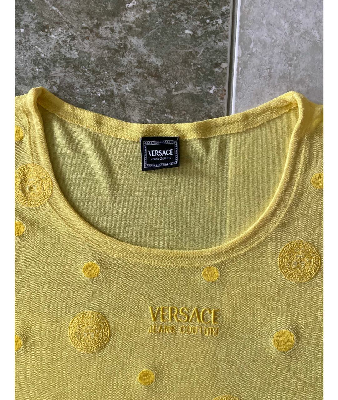 VERSACE VINTAGE Желтая футболка, фото 3