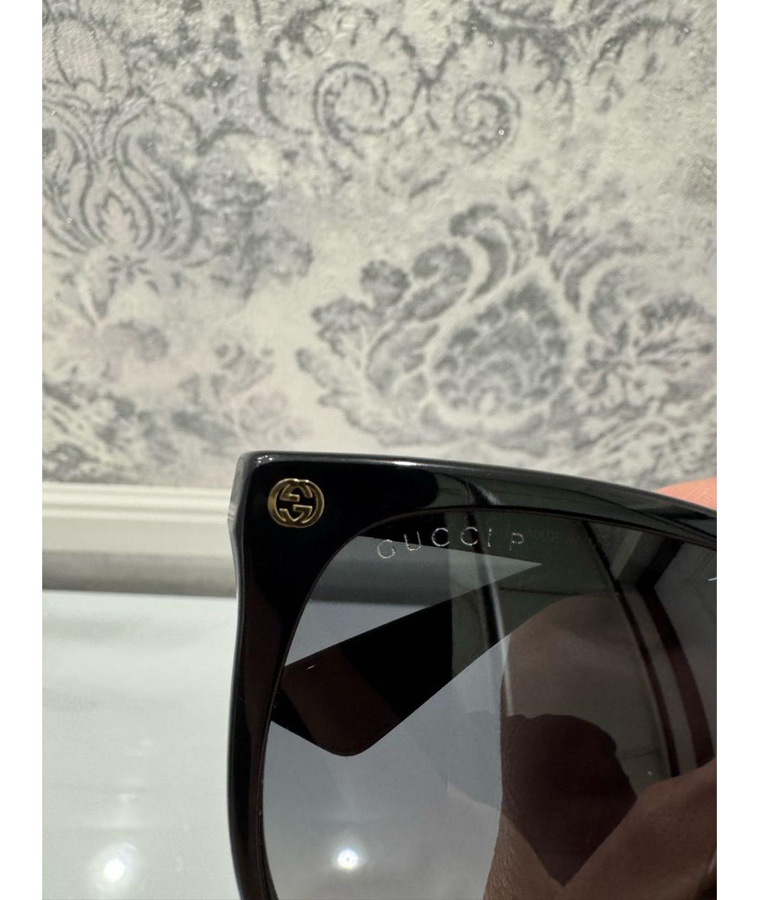 GUCCI Черные пластиковые солнцезащитные очки, фото 5