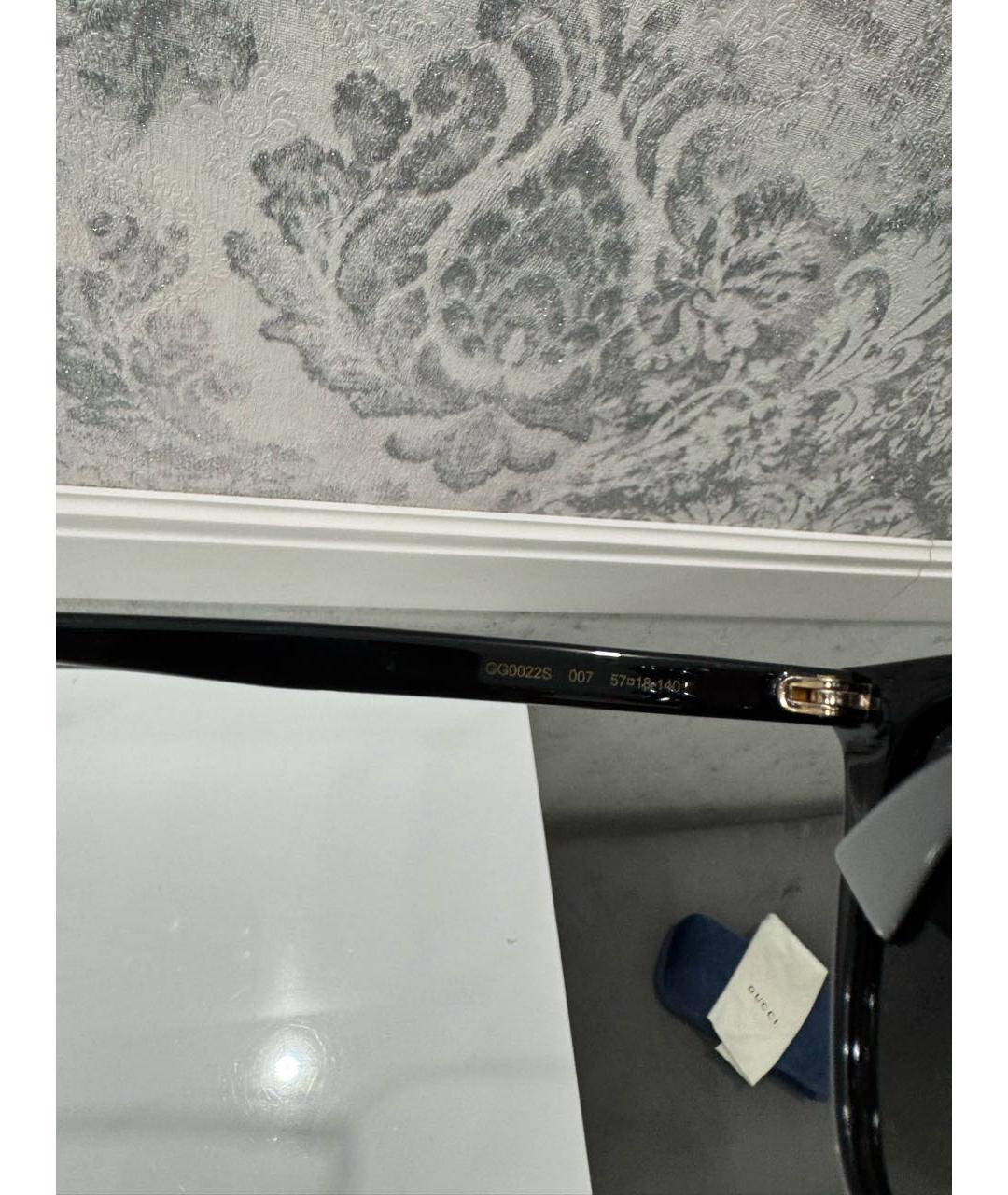 GUCCI Черные пластиковые солнцезащитные очки, фото 7