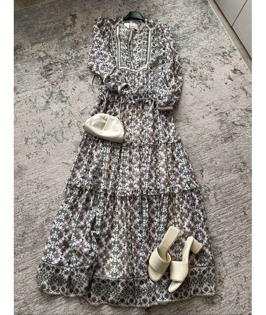 ISABEL MARANT Голубое шелковое вечернее платье, фото 6