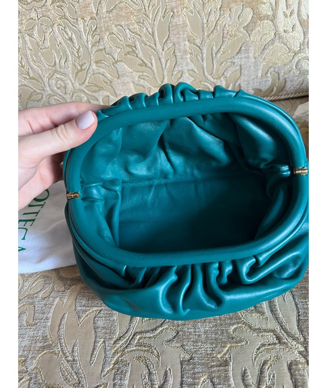 BOTTEGA VENETA Зеленая кожаная сумка через плечо, фото 2