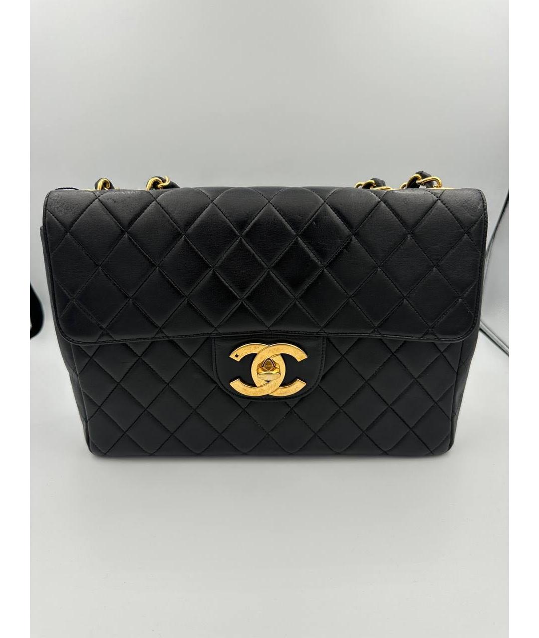 CHANEL Черная кожаная сумка через плечо, фото 8