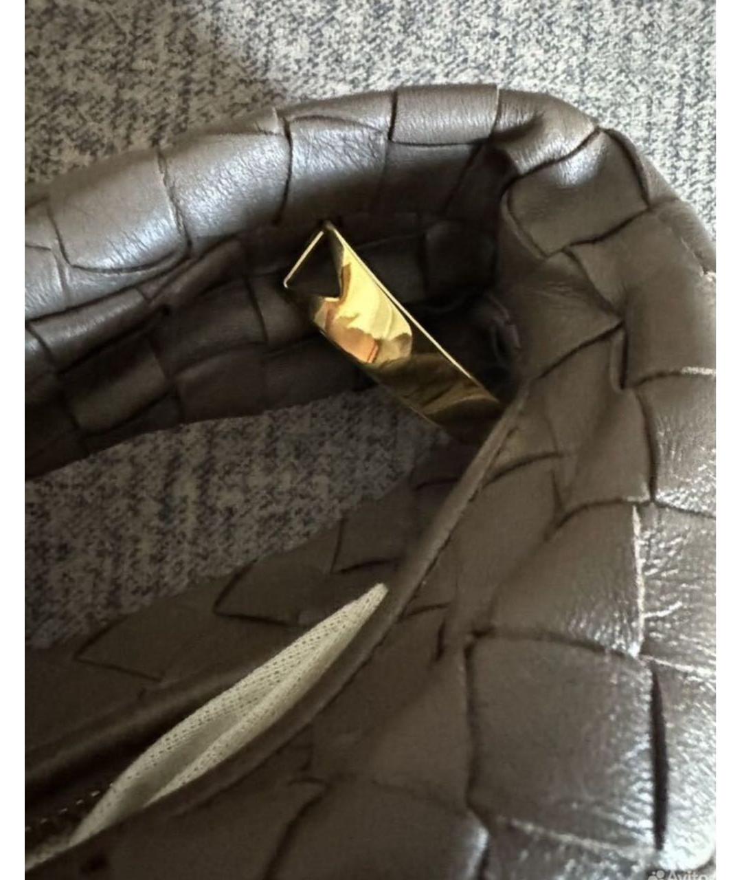 BOTTEGA VENETA Черная кожаная сумка с короткими ручками, фото 2
