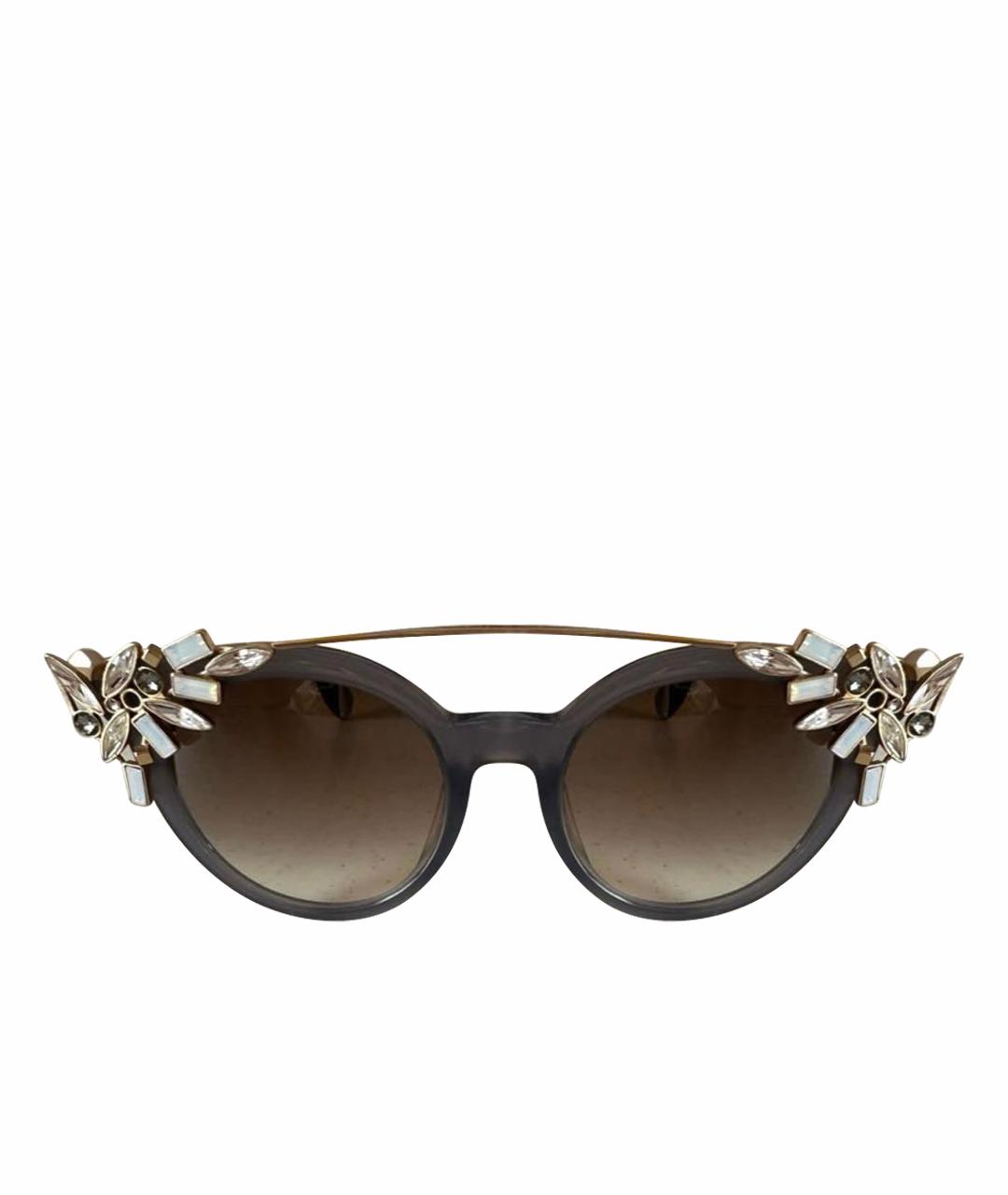 JIMMY CHOO Антрацитовые солнцезащитные очки, фото 1