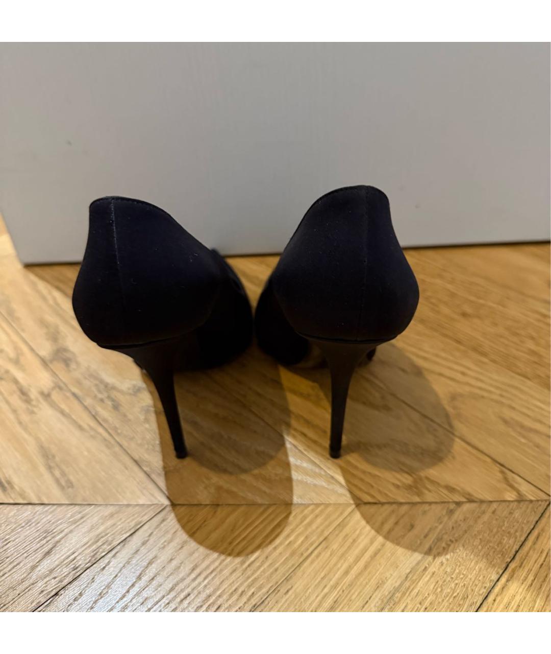 SAINT LAURENT Черные текстильные туфли, фото 3