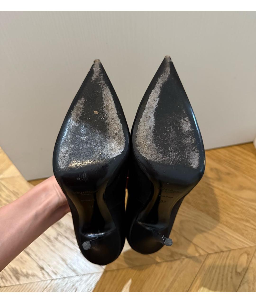 SAINT LAURENT Черные текстильные туфли, фото 5