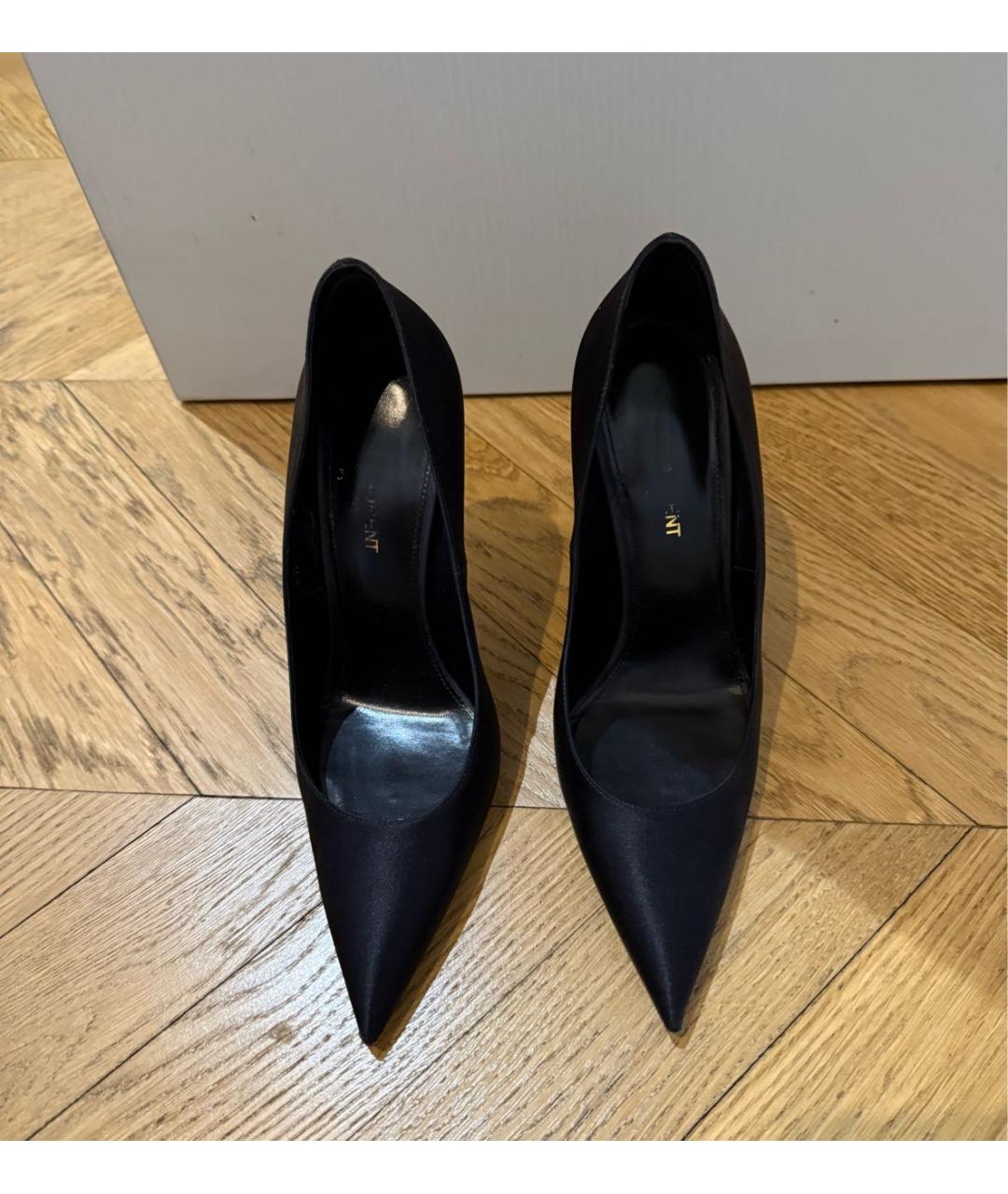 SAINT LAURENT Черные текстильные туфли, фото 2
