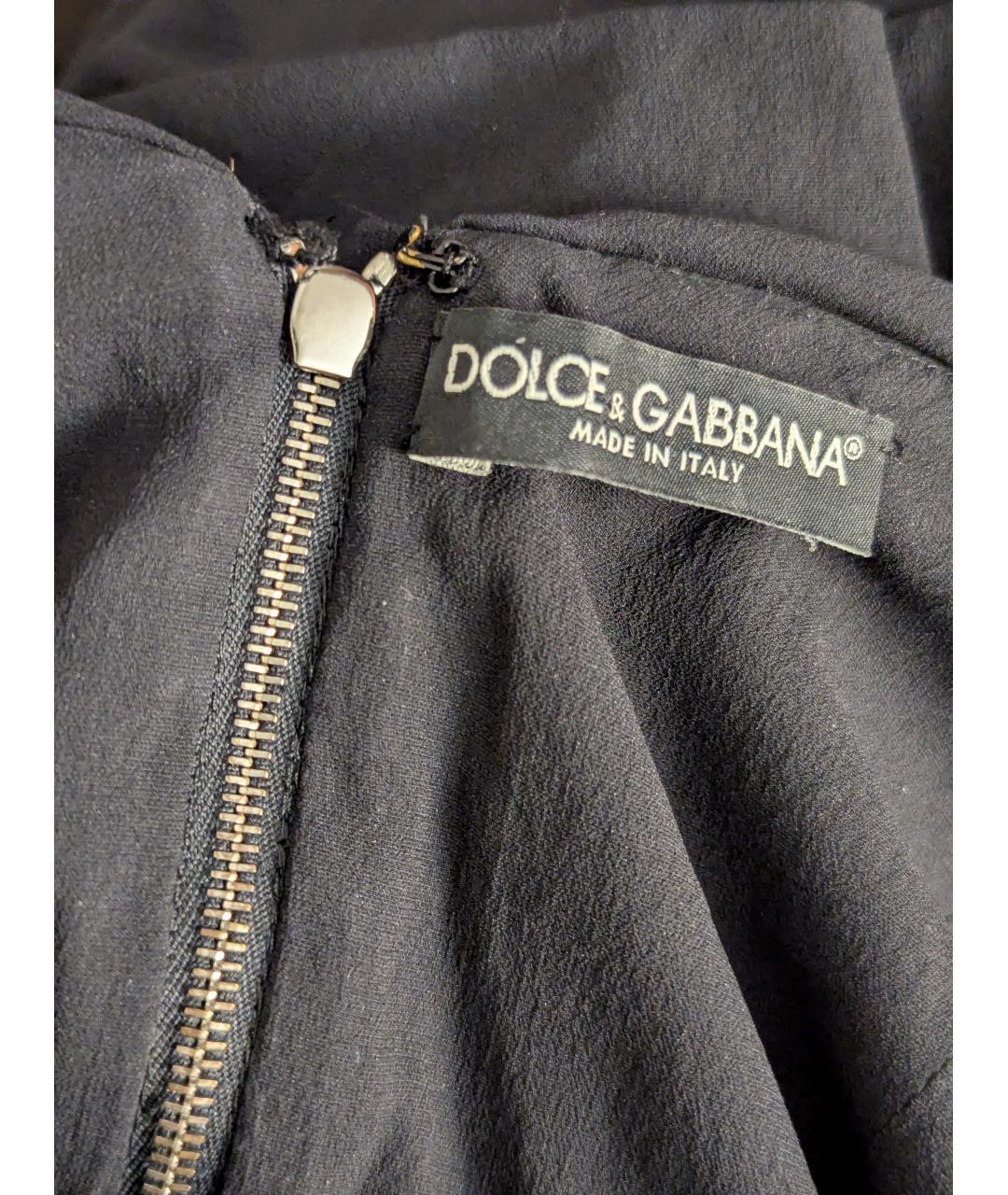DOLCE&GABBANA Черное шелковое вечернее платье, фото 3