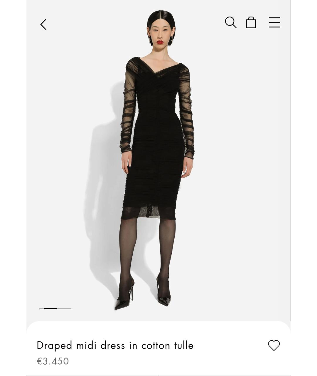 DOLCE&GABBANA Черное шелковое вечернее платье, фото 9