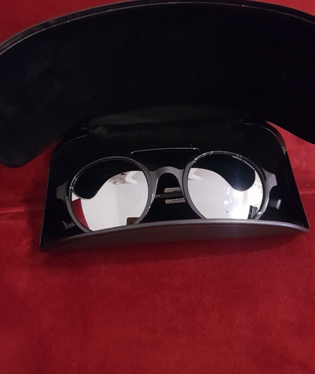 EMPORIO ARMANI Черные пластиковые солнцезащитные очки, фото 4