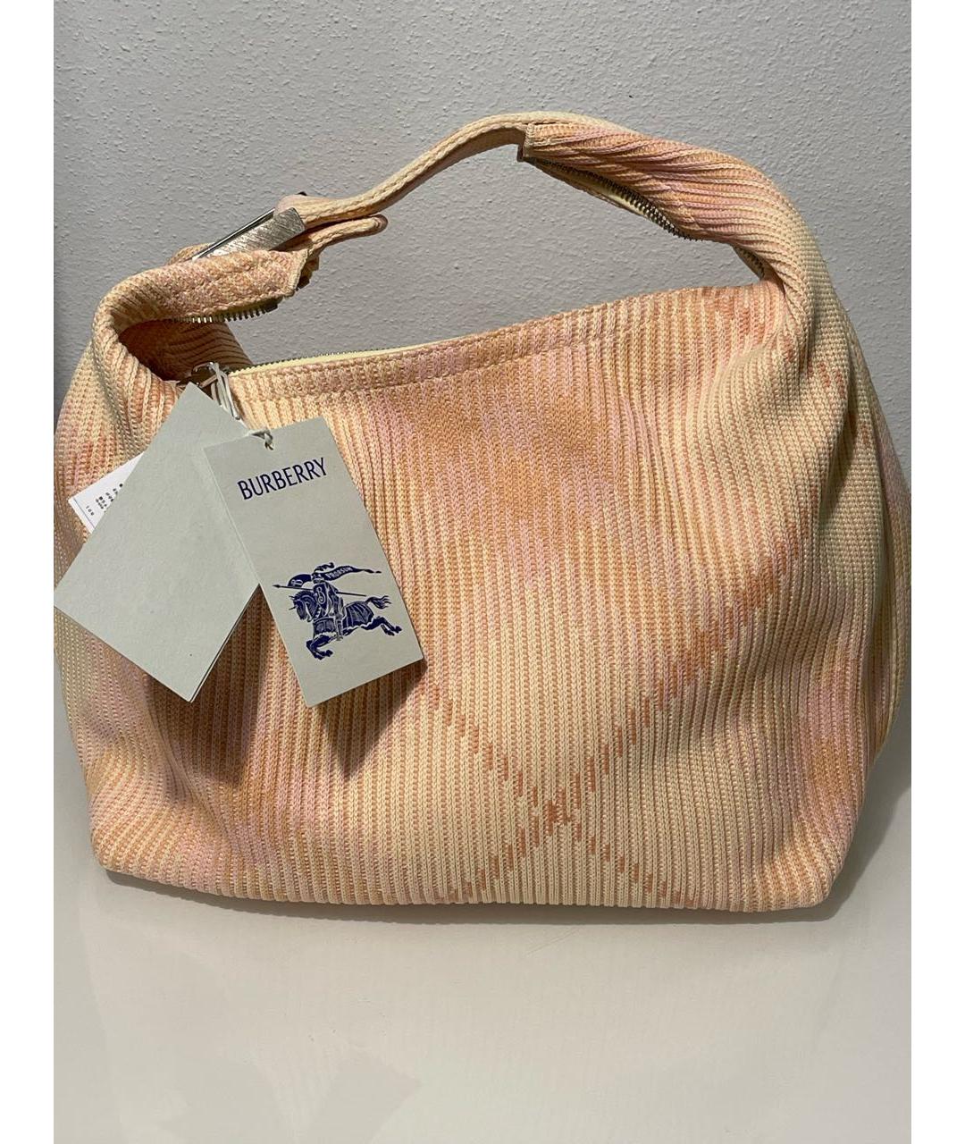 BURBERRY Коралловая сумка с короткими ручками, фото 2