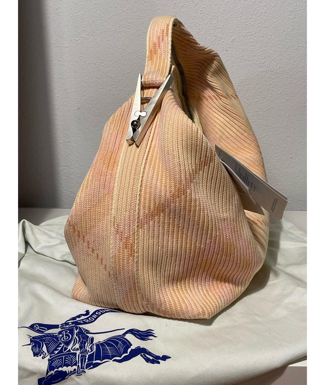 BURBERRY Коралловая сумка с короткими ручками, фото 5