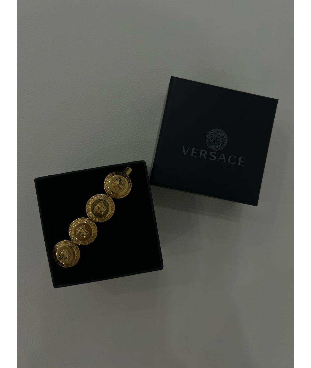 VERSACE Золотая заколка, фото 4