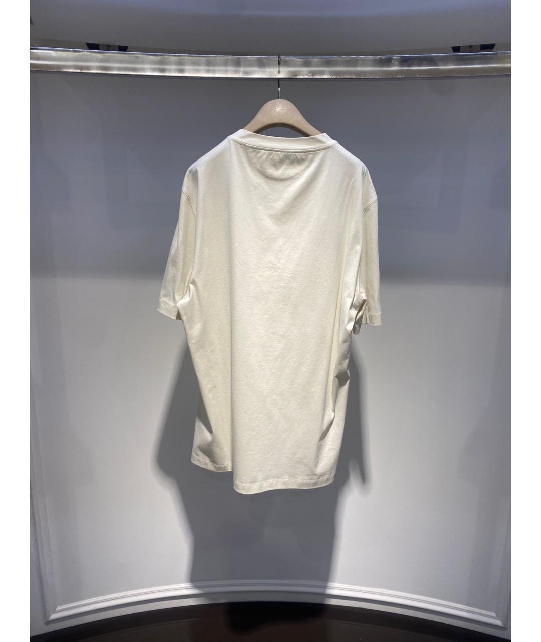 BRUNELLO CUCINELLI Белая хлопковая футболка, фото 3