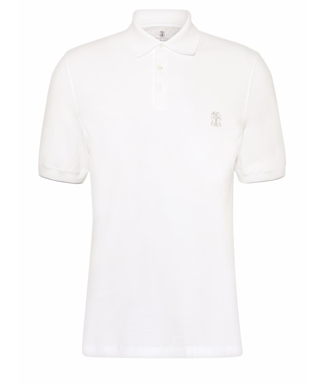 BRUNELLO CUCINELLI Белое поло с коротким рукавом, фото 1