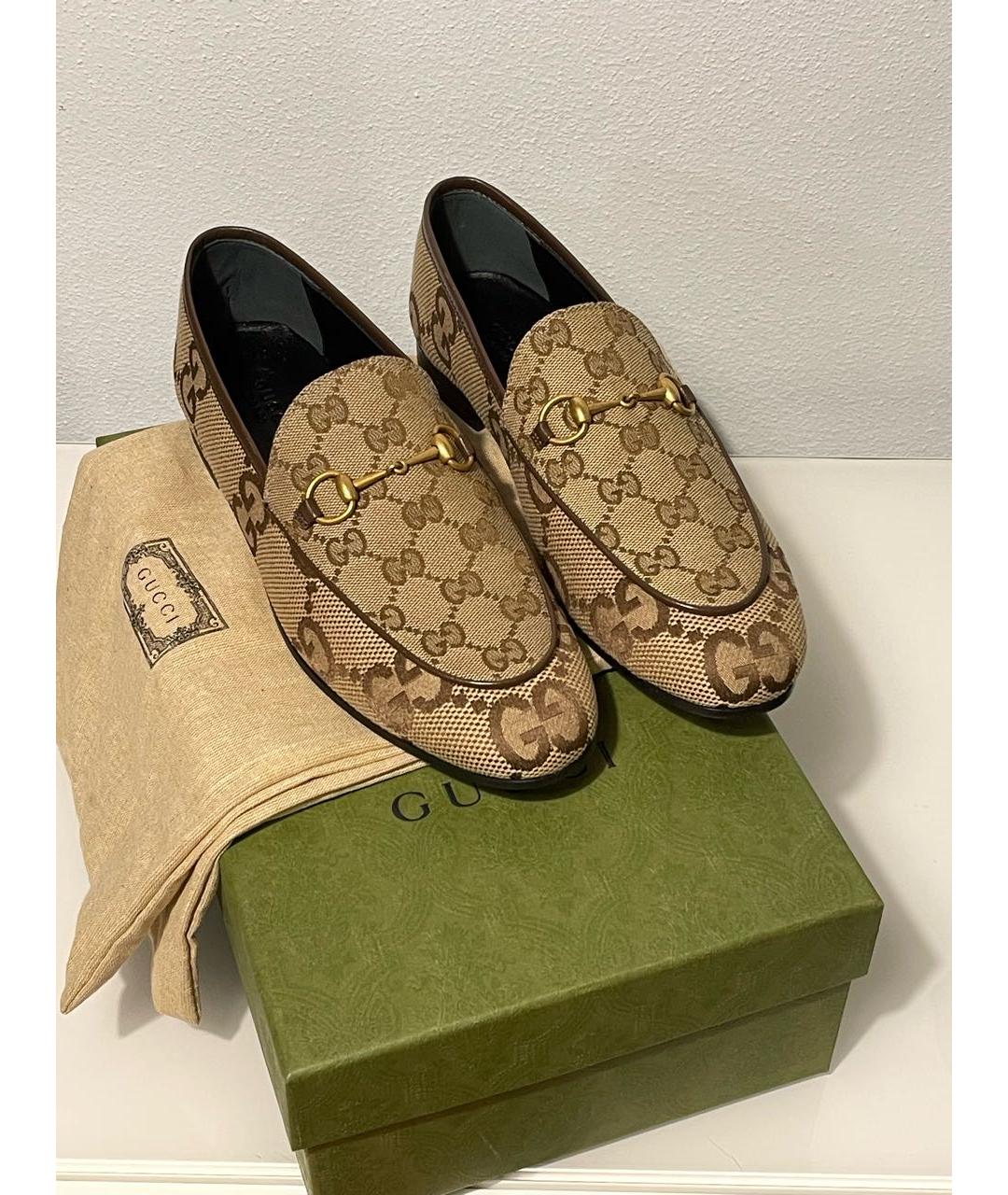 GUCCI Бежевые лоферы, фото 5