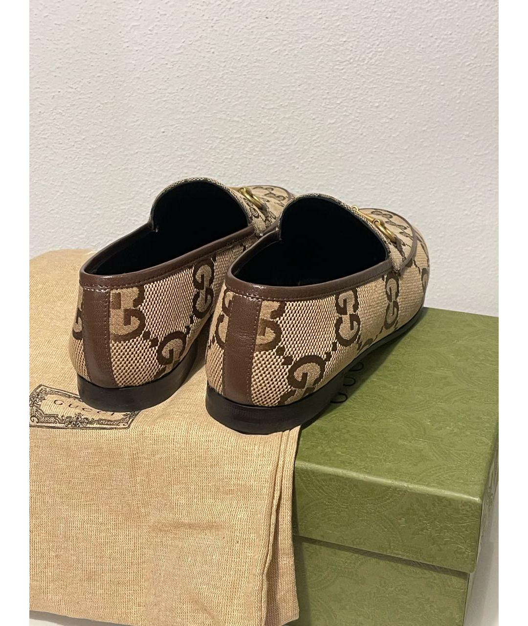 GUCCI Бежевые лоферы, фото 7