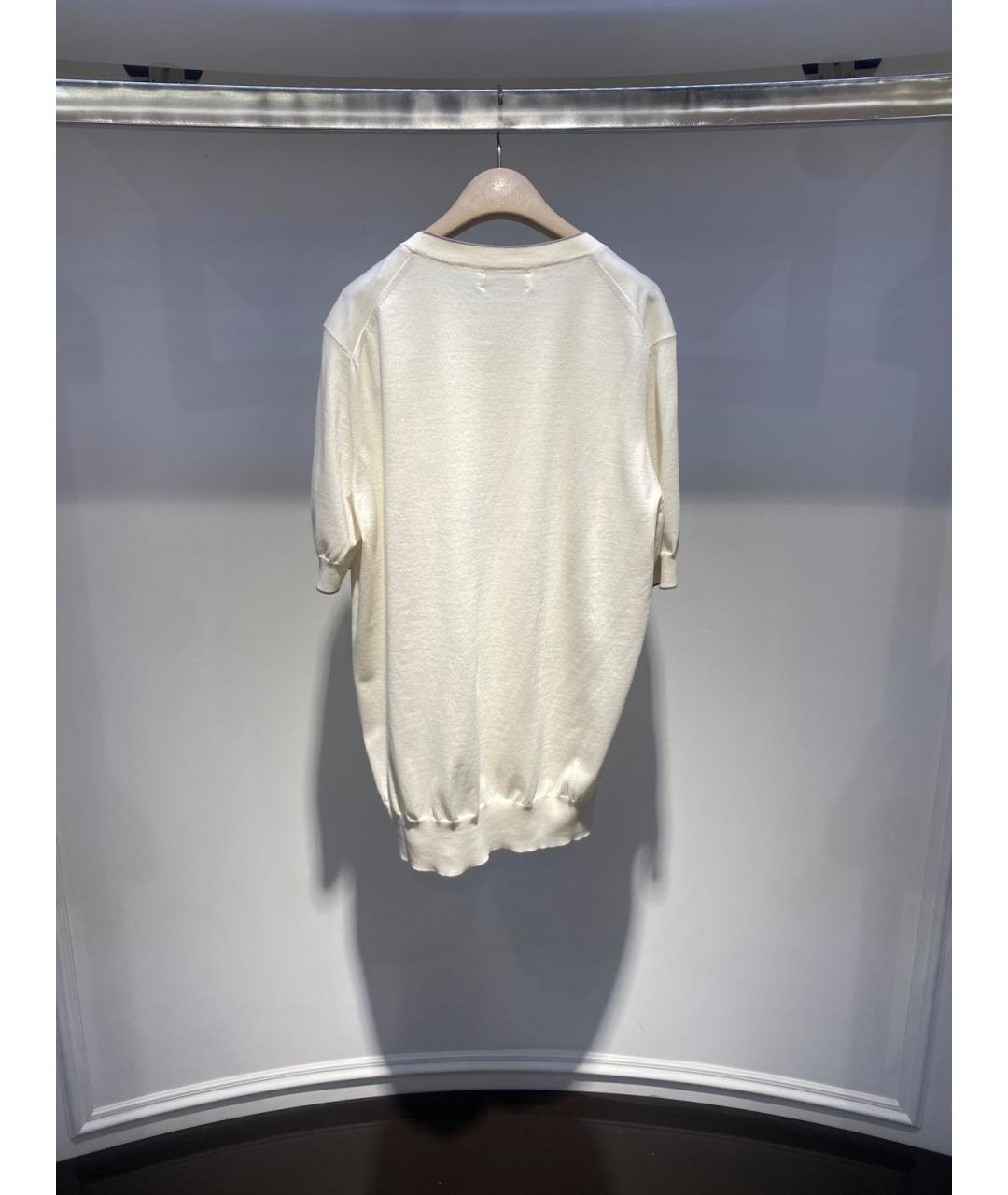 BRUNELLO CUCINELLI Белая хлопковая футболка, фото 3